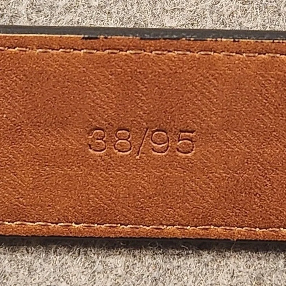 Boconi Leather Belt Mens Size‎ 38 Black Leather Dress Buckle 38/95 34013L/001